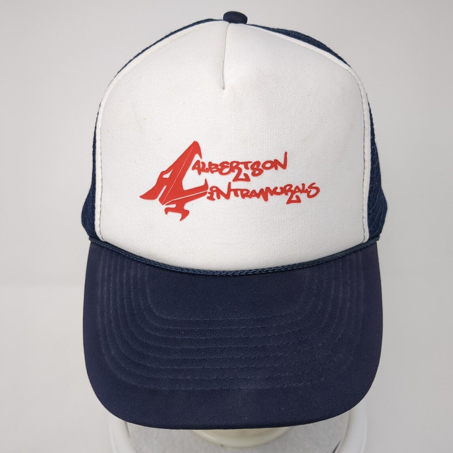 Albertson Intramurals Snapback Rope Trucker Hat Blue One Size Mesh Back