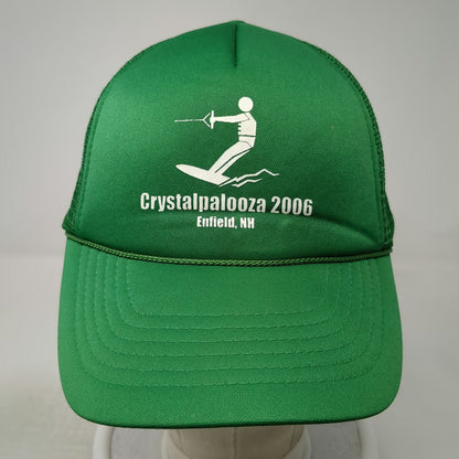 KC Trucker Hat Green One Size Crystalpalooza 2006 Enfield NH Water Skiing Mesh