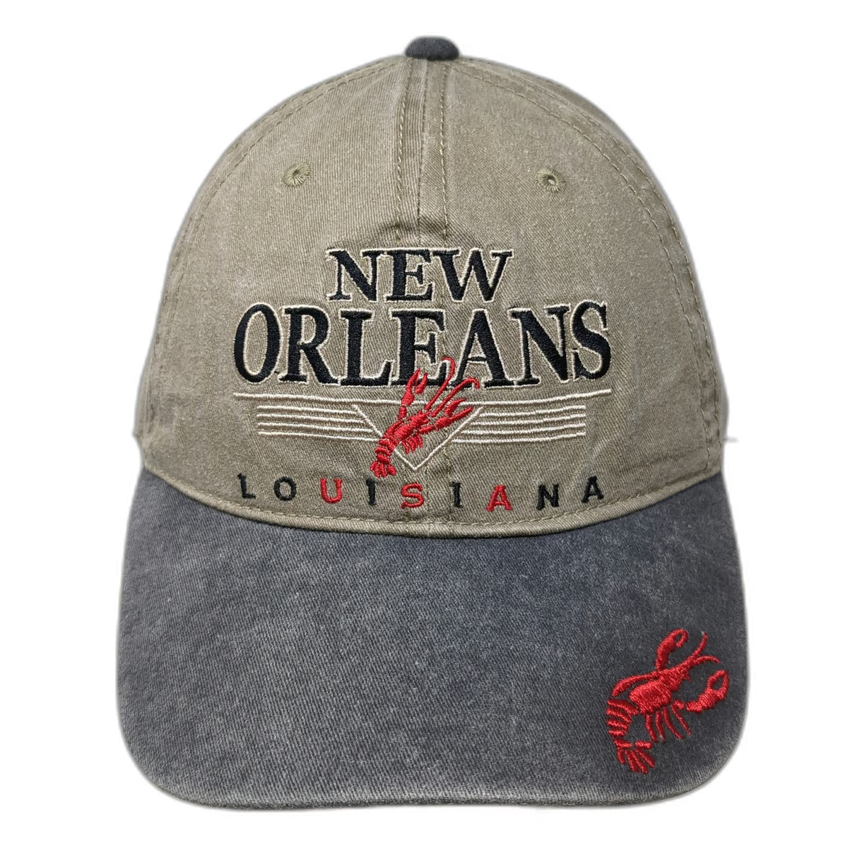 New Orleans Louisiana Crawfish Brown Baseball Cap OSFM Adjustable Souvenir Hat