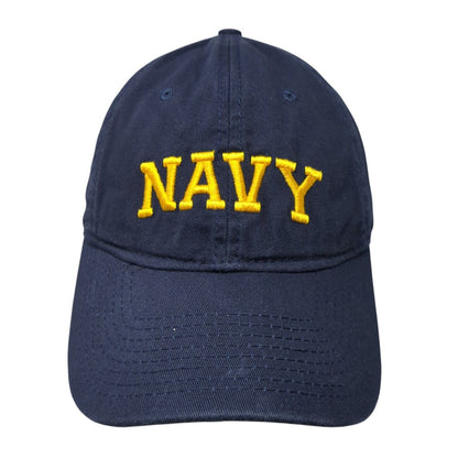 Navy Slideback Hat Blue One Size Embroidered 6 Panel Armed Forces Gear