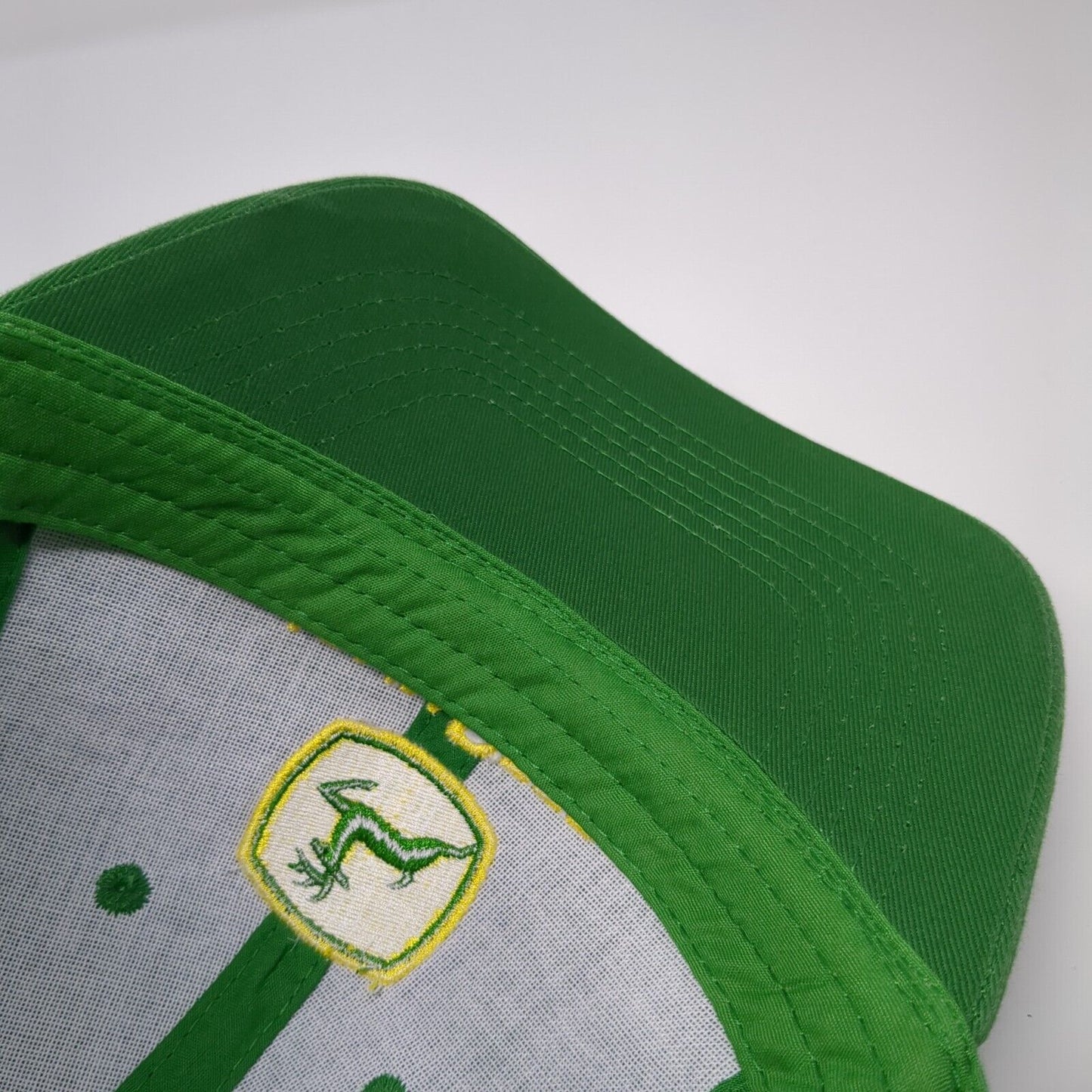 John Deere Strapback Hat Green One Size Solid Embroidered 6 Panel