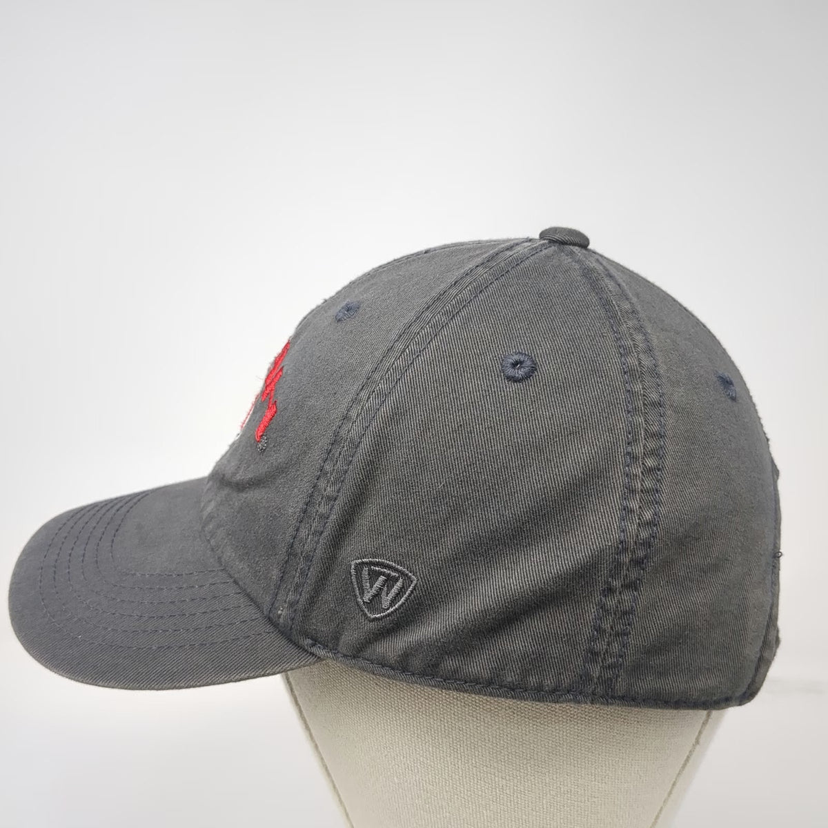 Utah Utes NCAA Top of the World Gray Red White One Size Hat Slideback Cotton