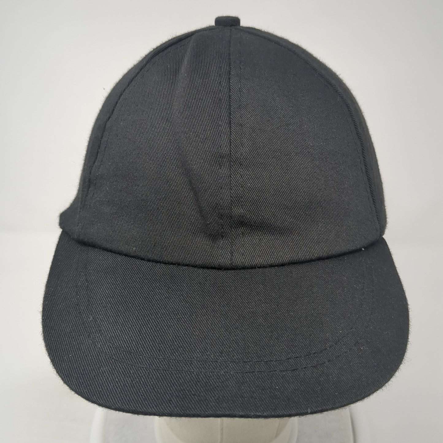 Unbranded Strapback Baseball Cap Black One Size Adjustable 6 Panel Blank