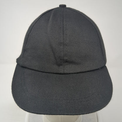 Unbranded Strapback Baseball Cap Black One Size Adjustable 6 Panel Blank