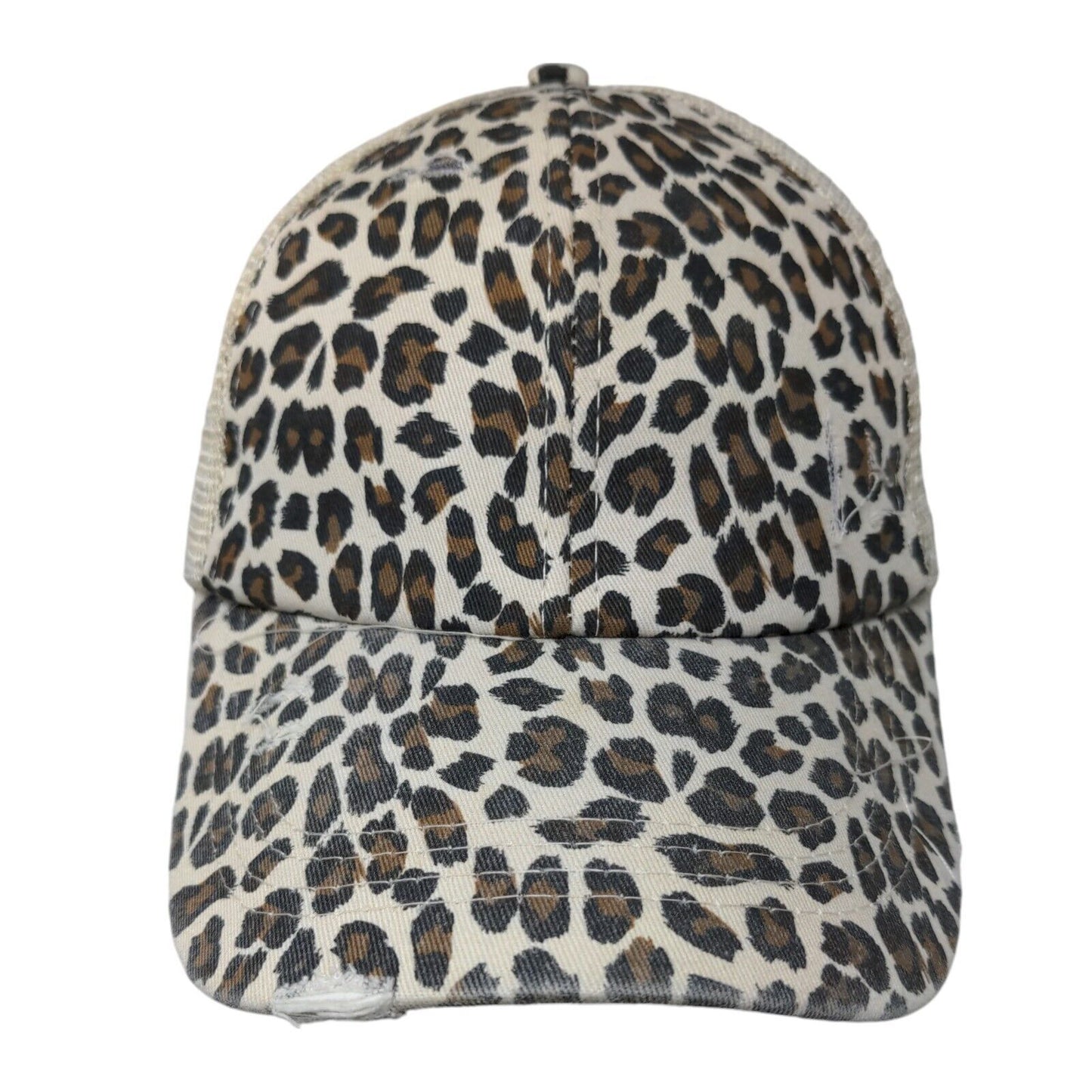 Unbranded Strapback Trucker Hat Ponytail Multi One Size Animal Print