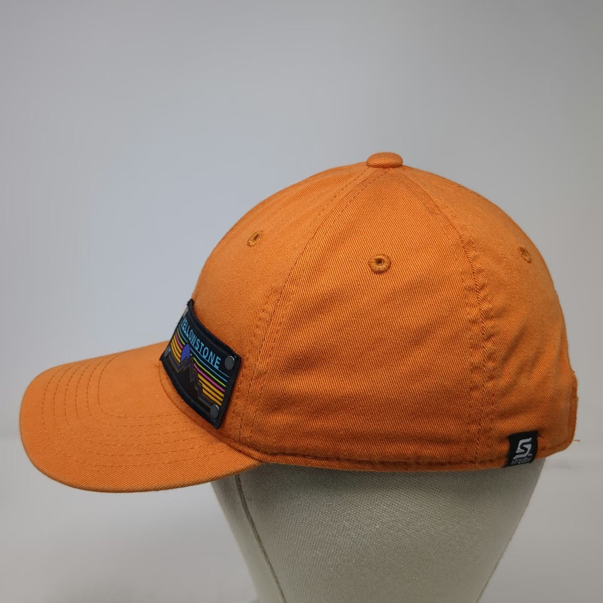 Decky Baseball Cap Orange One Size Yellowstone National Park Patch Slideback hat