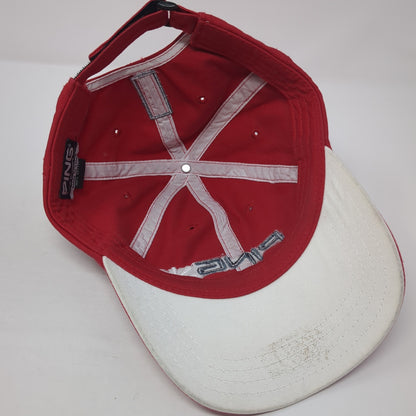 Ping Strapback Hat Red One Size Embroidered Solid 6 Panel Outdoor