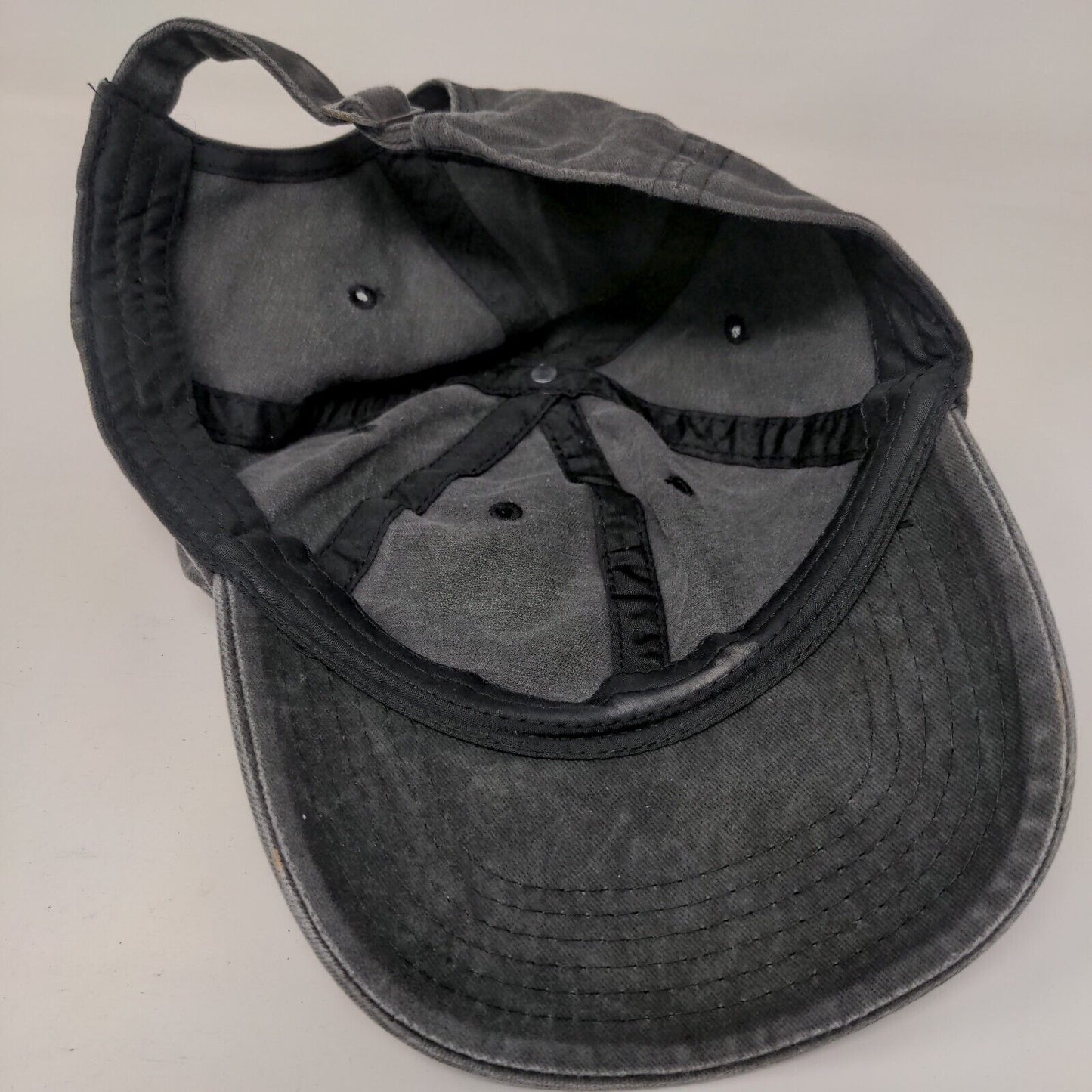 Unbranded Slideback Hat Gray One Size Adjustable Vented Holes 6 Panel Blank