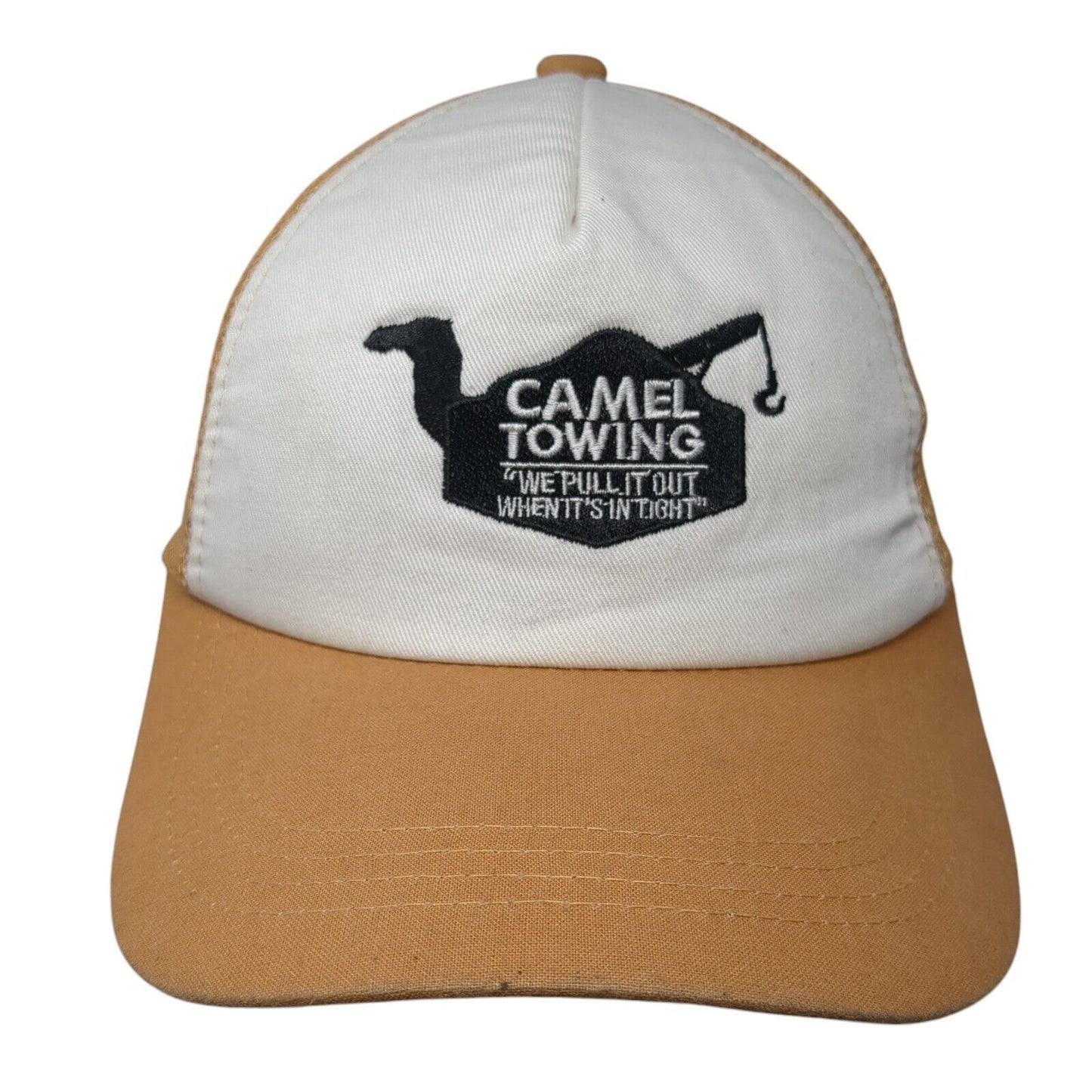 Camel Towing Snapback Trucker Hat Brown One Size Mesh Back Spirit