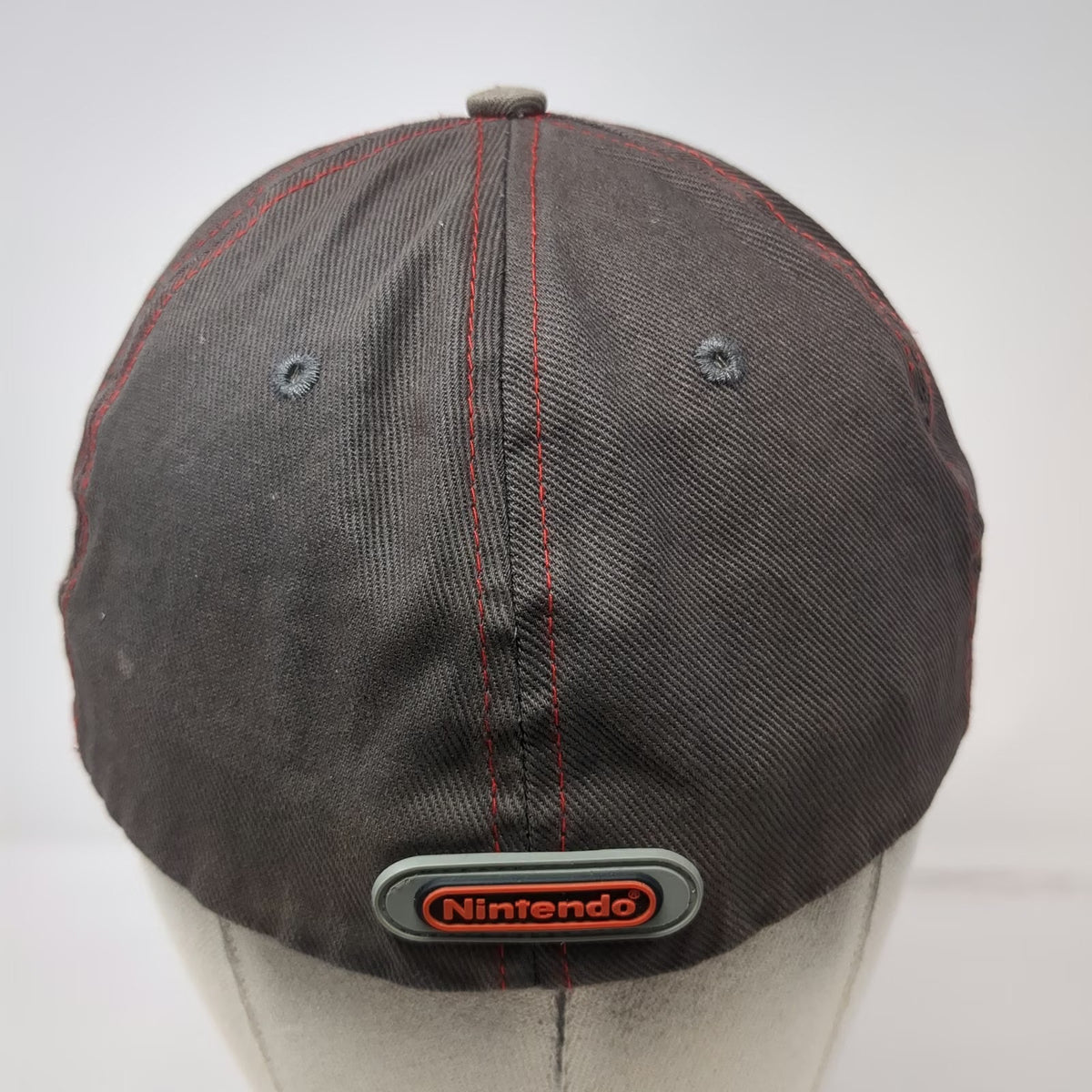 Nintendo 5 Panel Gray One Size NES Controller Red Stitching Stretch Fit Hat
