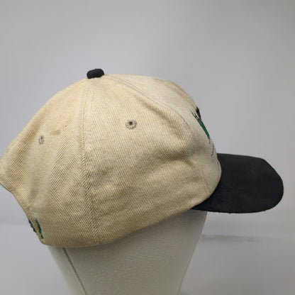 New Holland Baseball Cap Beige One Size Embroidered Bear Forest Nature Hat