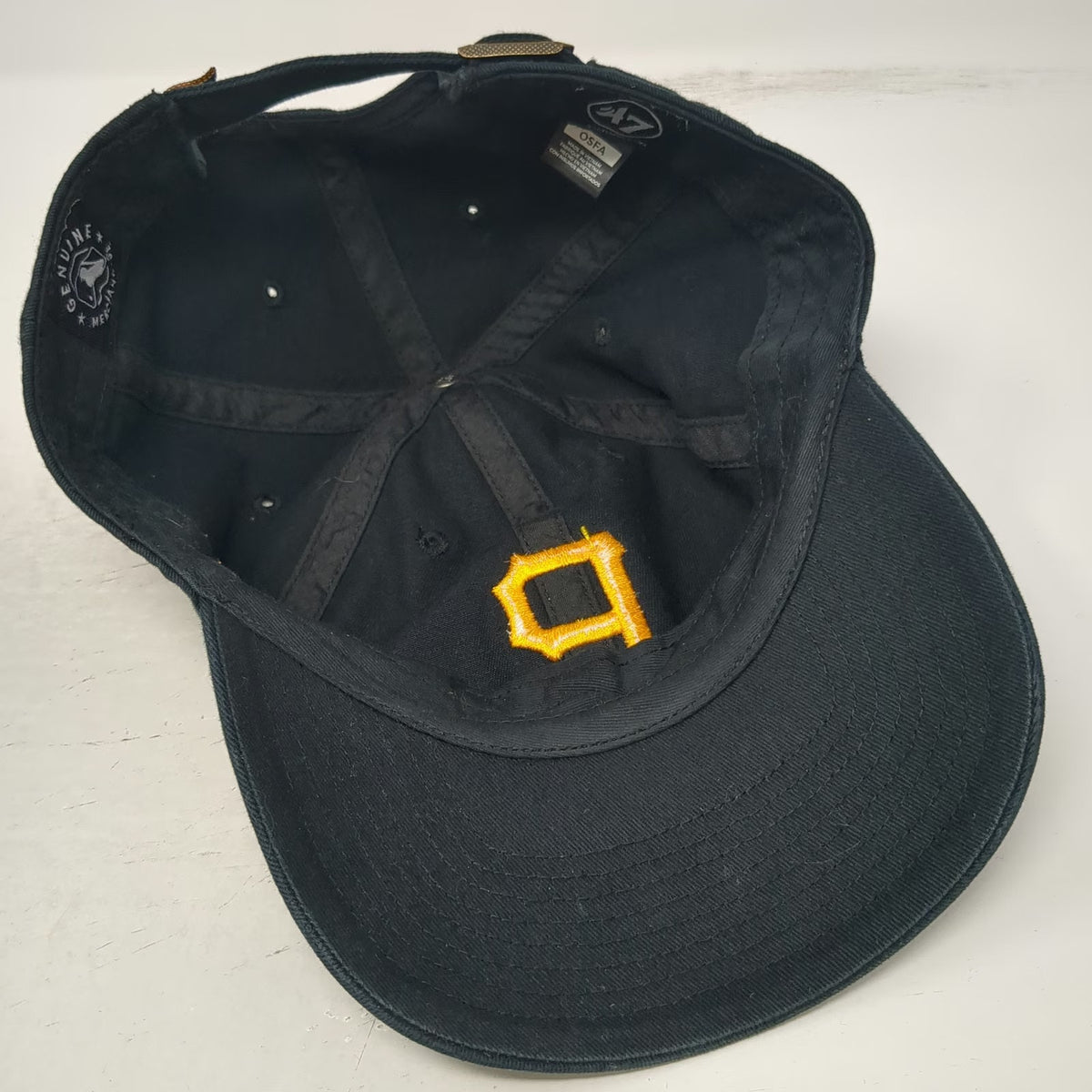 '47 Pittsburgh Pirates MLB Baseball Cap Black Yellow One Size Embroidered Hat
