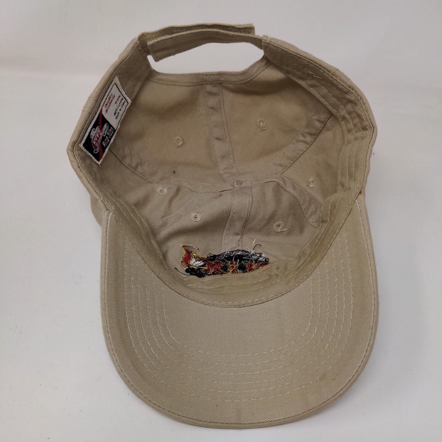 Felix's Fish Camp Grill Strapback Hat Tan OSFM Adjustable Embroidered Otto