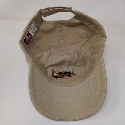 Felix's Fish Camp Grill Strapback Hat Tan OSFM Adjustable Embroidered Otto