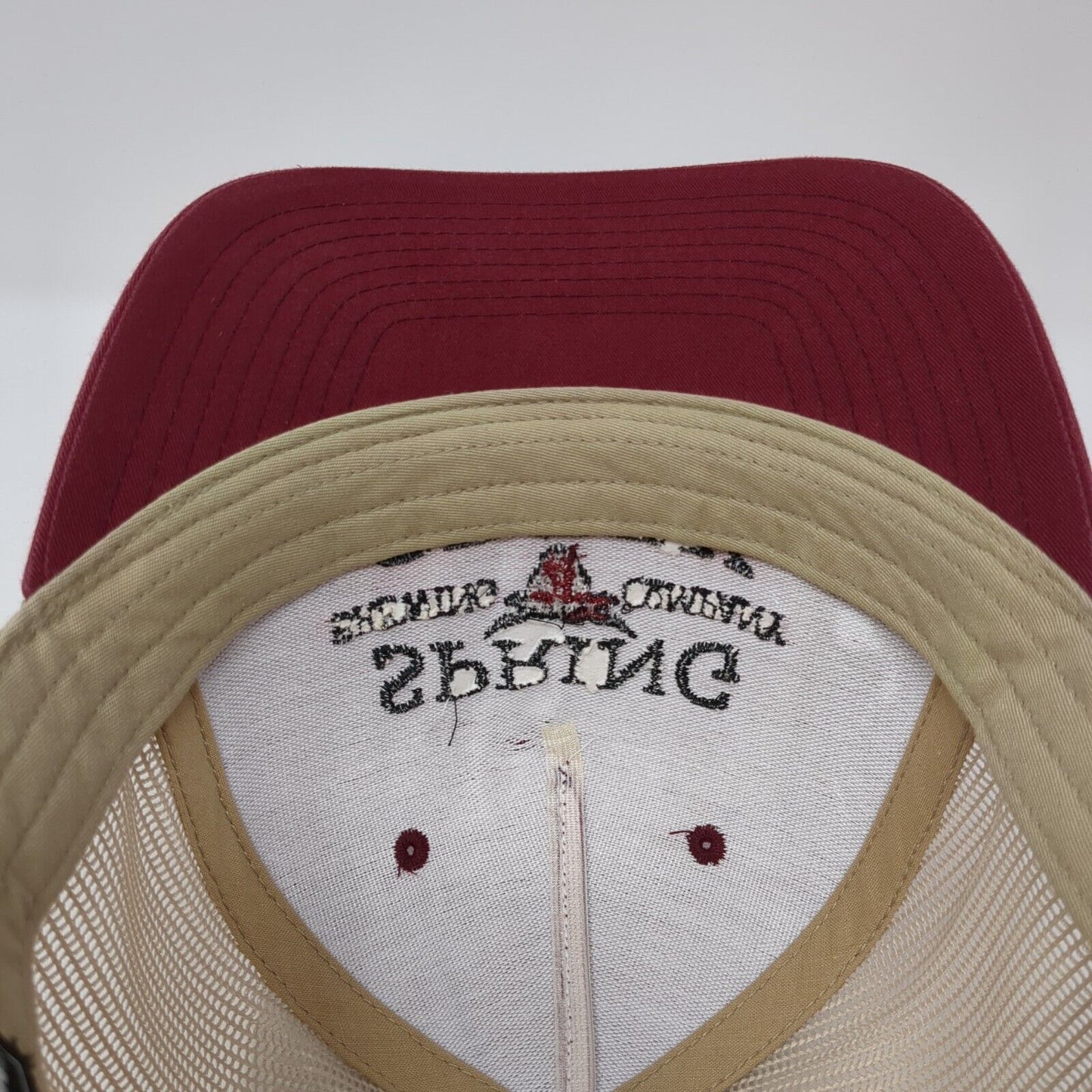 Spring Creek Brewing Company Snapback Trucker Hat Red One Size Mesh Back