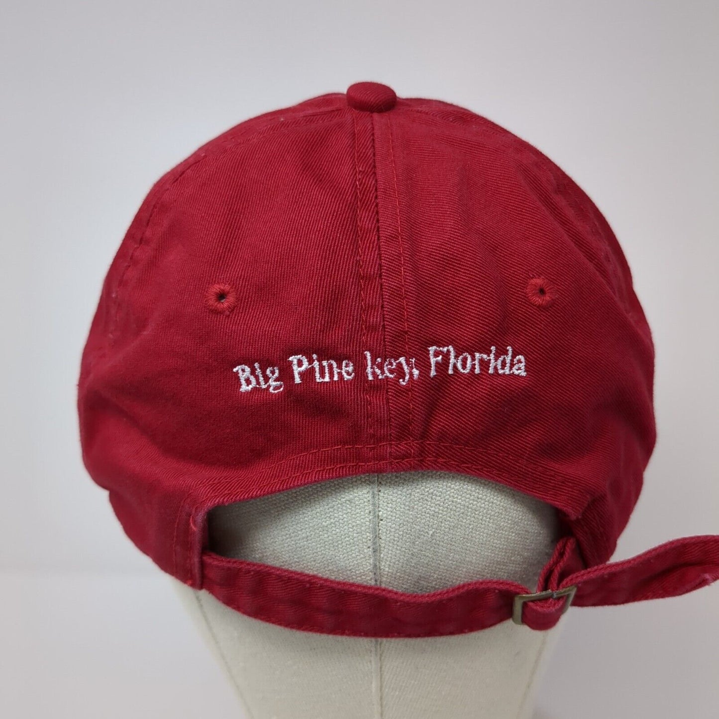 Sea Came Big Fine Key Florida Slideback Hat Red One Size Adjustable Fahrenheit