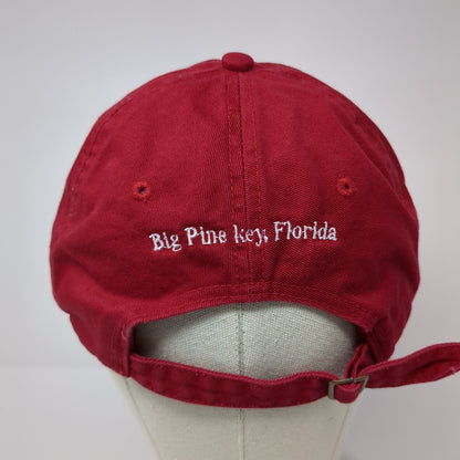 Sea Came Big Fine Key Florida Slideback Hat Red One Size Adjustable Fahrenheit