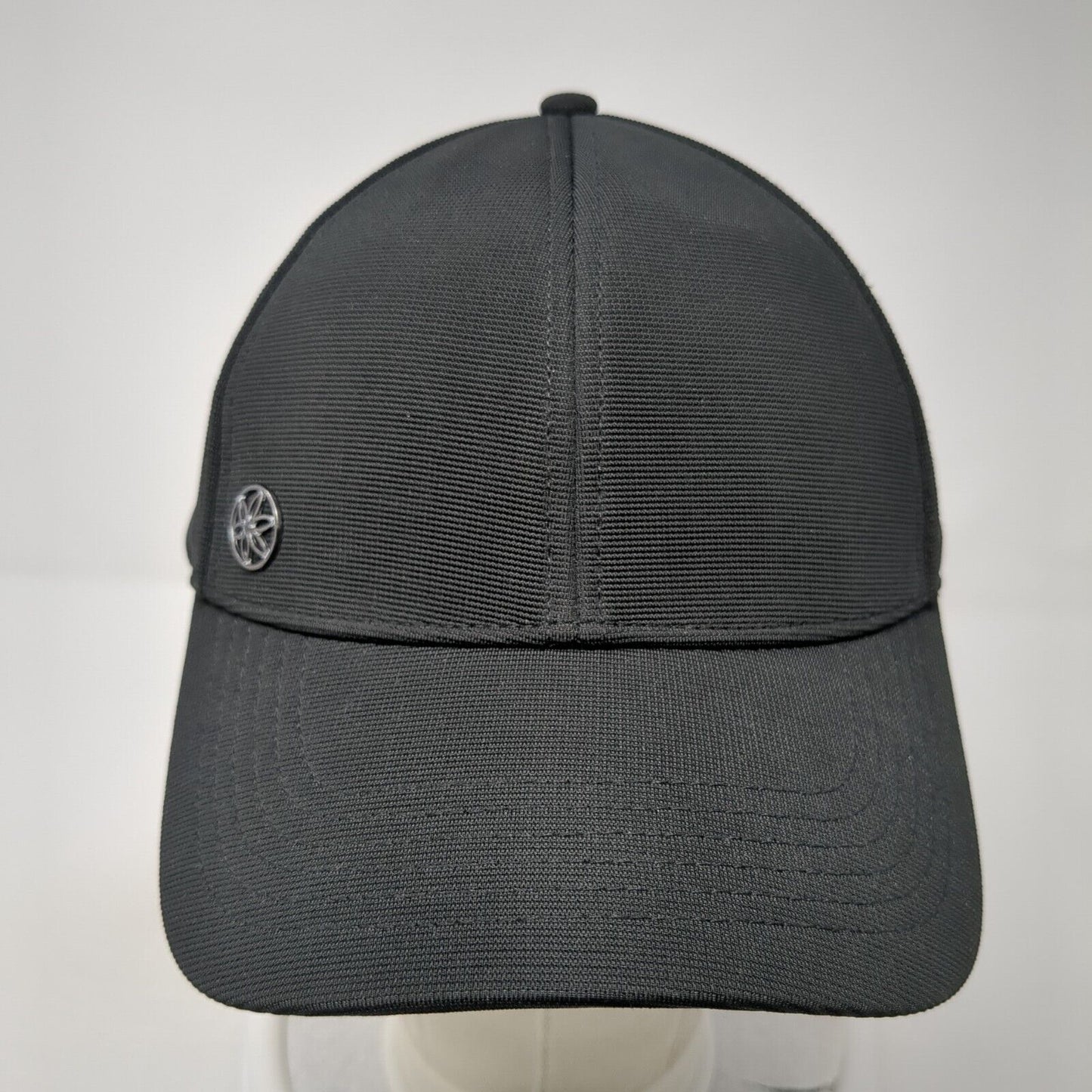 Gaiam Strapback Hat Black One Size Laser Cut Adjustable Solid 6 Panel