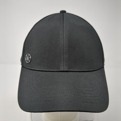 Gaiam Strapback Hat Black One Size Laser Cut Adjustable Solid 6 Panel