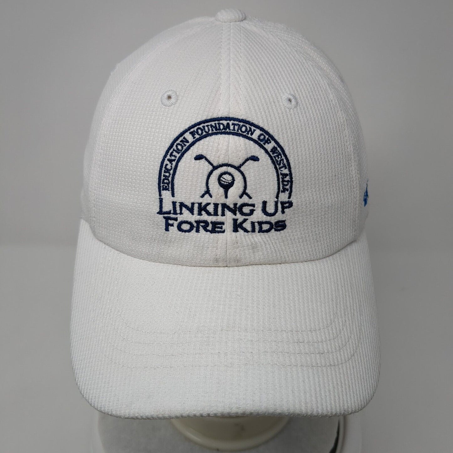 Linking Up Fore Kids Blue Cross of Idaho Strapback Hat White One Size Adjustable