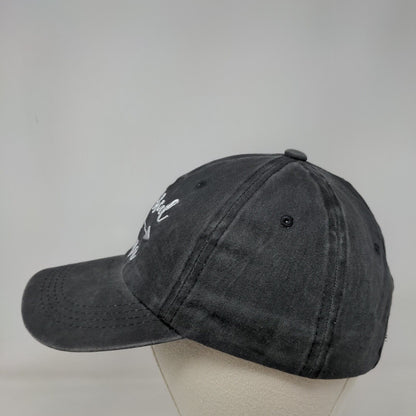 Blessed Mama Ponyback Slideback Hat Gray One Size Adjustable Embroidered Cotton