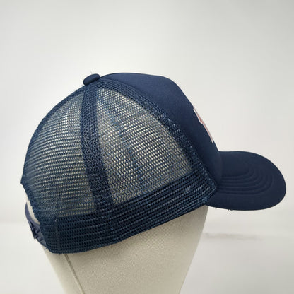 Blue Trucker Hat One Size Mesh Back Firefighter Athletic Race Bomberos