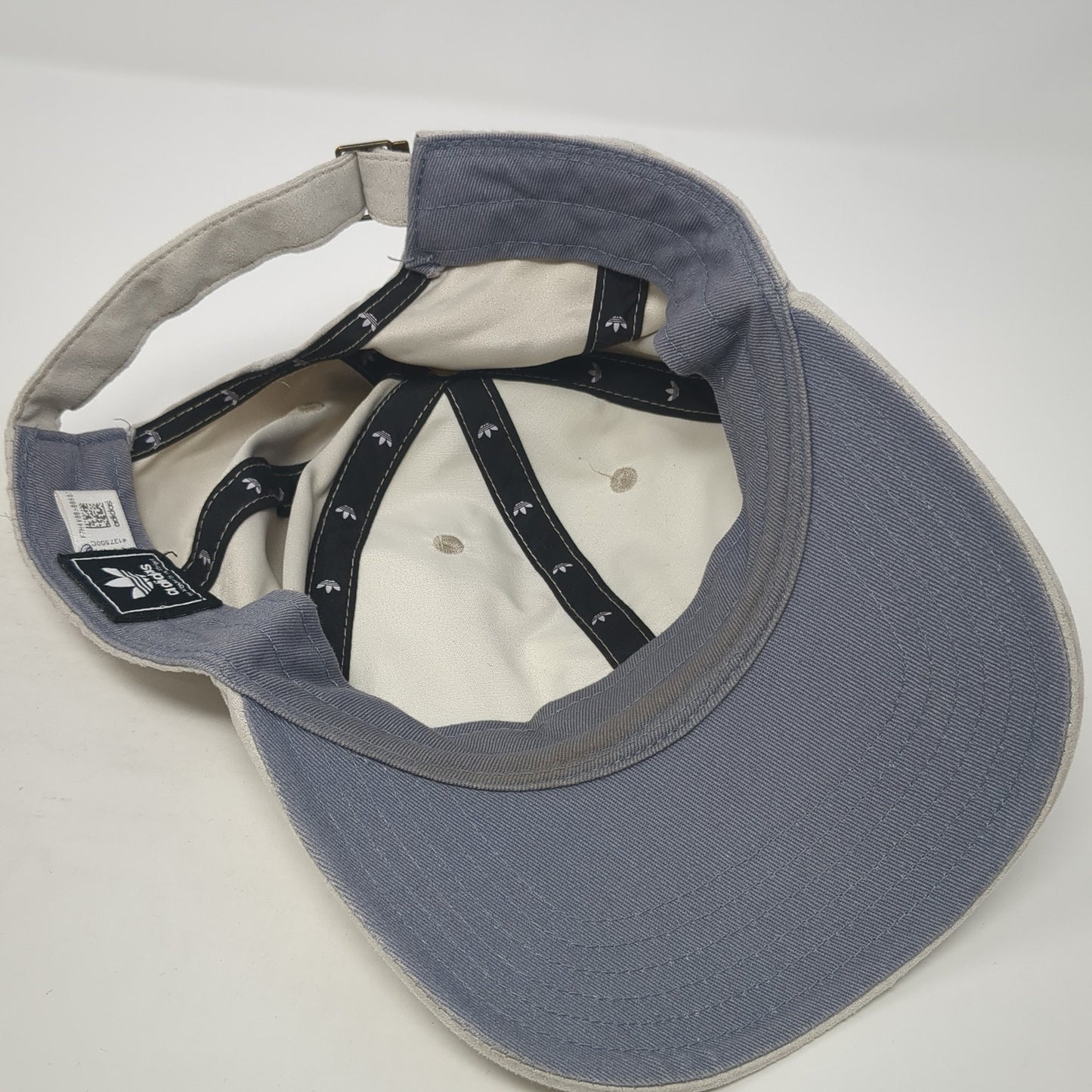 Adidas Slideback Hat Beige One Size Adjustable Embroidered Trefoil Logo