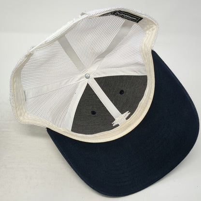 Richardson Trucker Hat Blue L Skwala Fly Fishing Logo Snapback Mesh Curved Brim