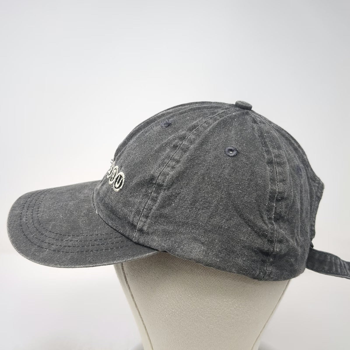 Sportcap Baseball Cap Gray OSFM Tourneau Logo Cotton Slideback Adjustable Hat
