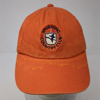 Spurwing Country Club Slideback Hat Orange OSFA Adjustable Embroidered Young An