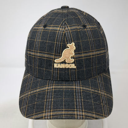 Kangol Baseball Cap Gray Plaid XL Flexfit Fitted Hat Suede Undervisor Logo