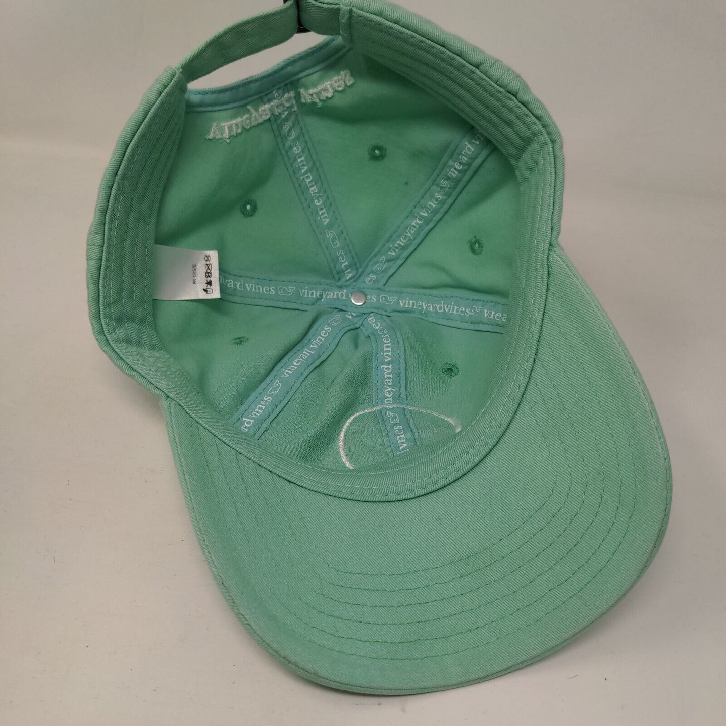 Vineyard Vines Slideback Hat Bluish-Green Adjustable Embroidered 6 Panel