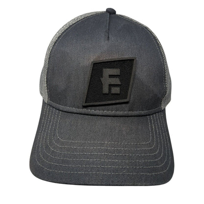 Otto Snapback Mesh Back Trucker Hat Black One Size Letter F Logo Patch