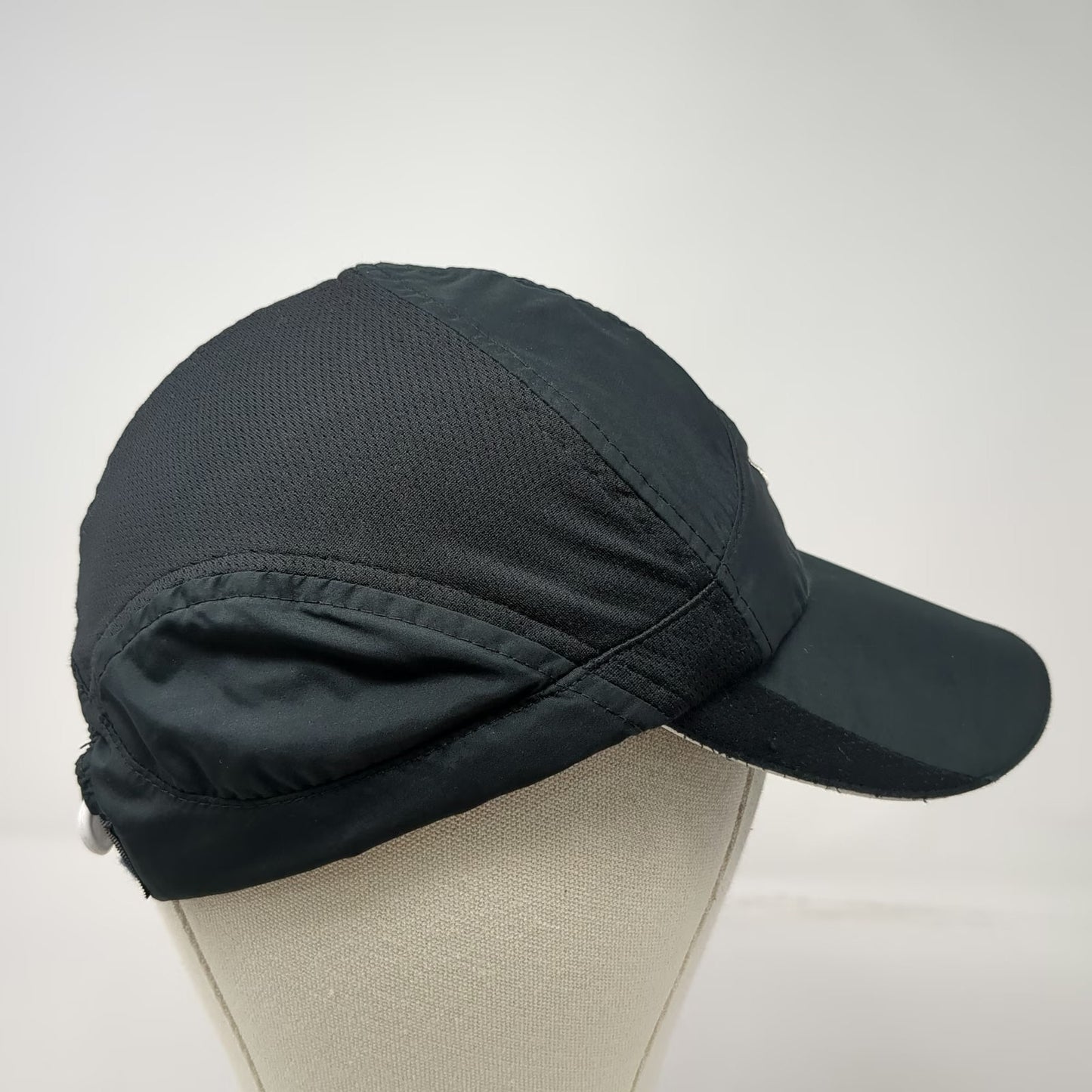 Nike Baseball Cap Black One Size Dri-Fit Mesh Adjustable Strapback Running Hat