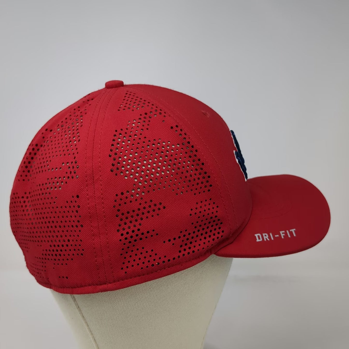 Boston Red Sox MLB Nike Baseball Cap Red Blue White One Size Dri-Fit Perforated