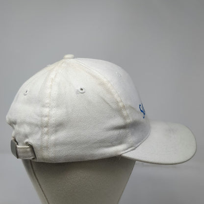 Summit Group Logo White Baseball Cap Hat One Size Slideback Embroidered Cotton