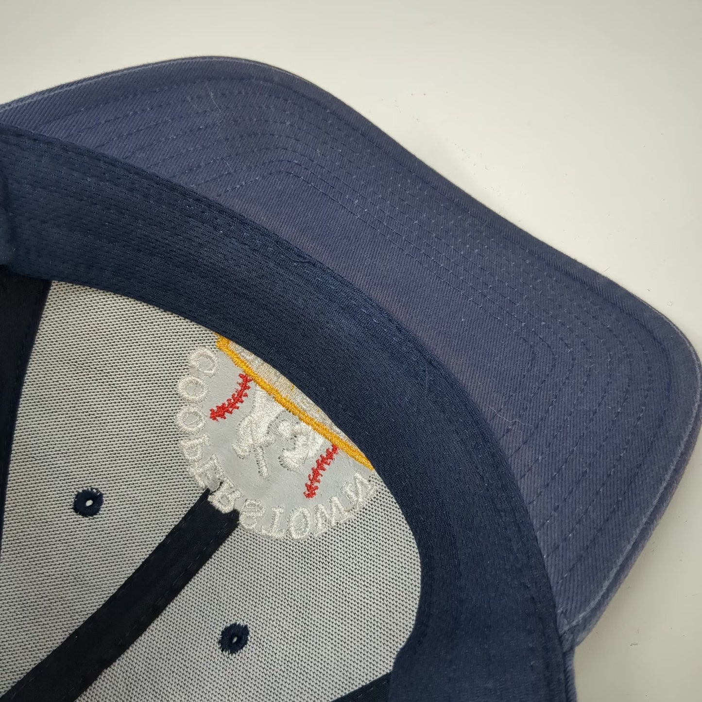 Dome Snapback Hat Blue One Size Cooperstown All Star Village Baseball Logo Cap