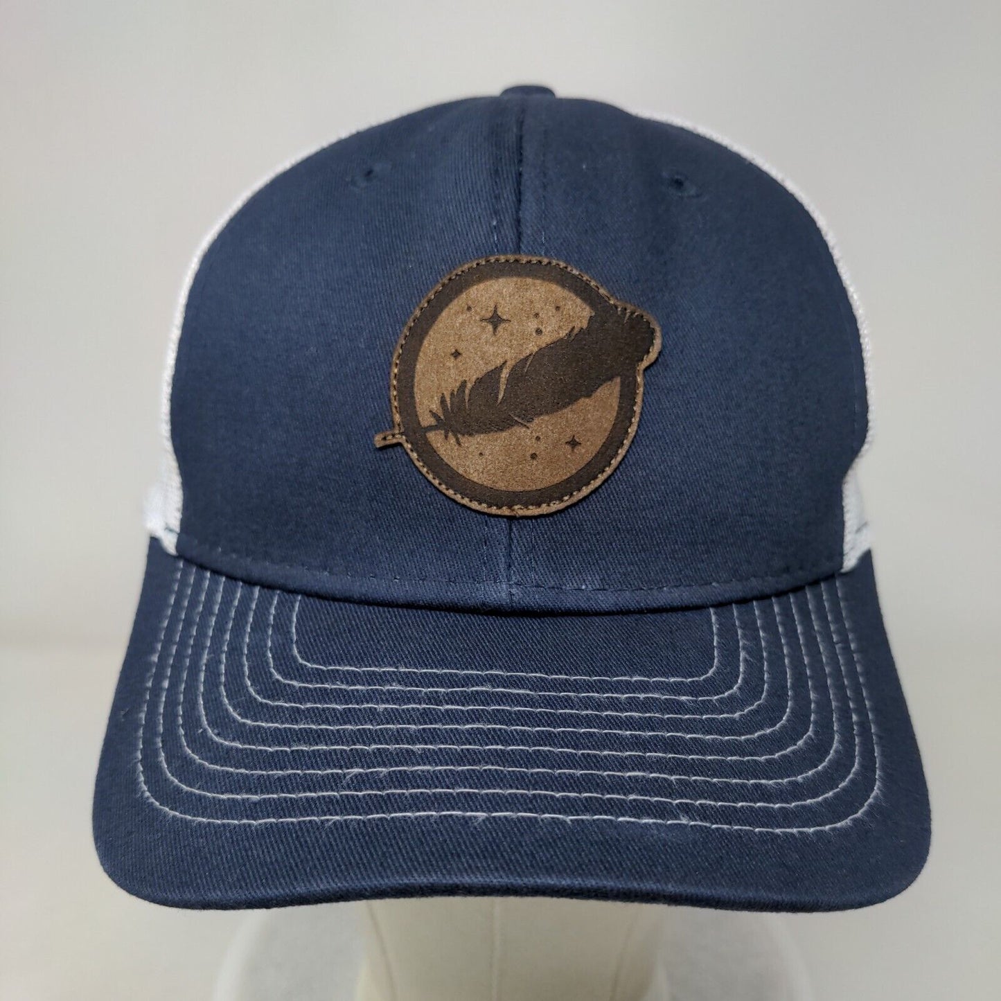 Blue Origin Snapback Trucker Hat Blue One Size Adjustable Patch Mesh Back
