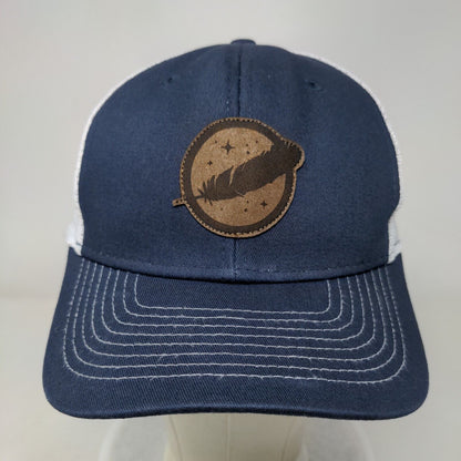 Blue Origin Snapback Trucker Hat Blue One Size Adjustable Patch Mesh Back