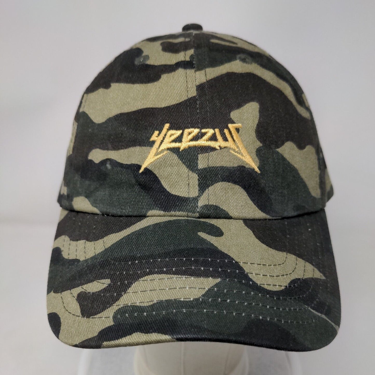 Yeezus Slideback Hat Camouflage One Size Adjustable Embroidered 6 Panel Cotton