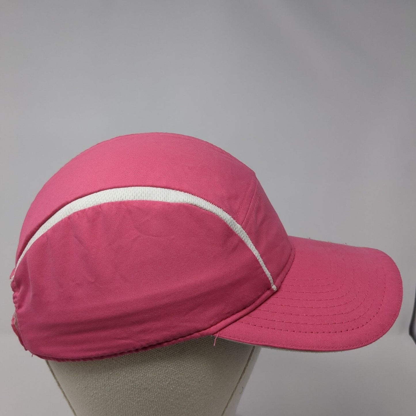 Signatures Strapback 5 Panel Cap Pink One Size Adjustable Embroidered Mesh Lined