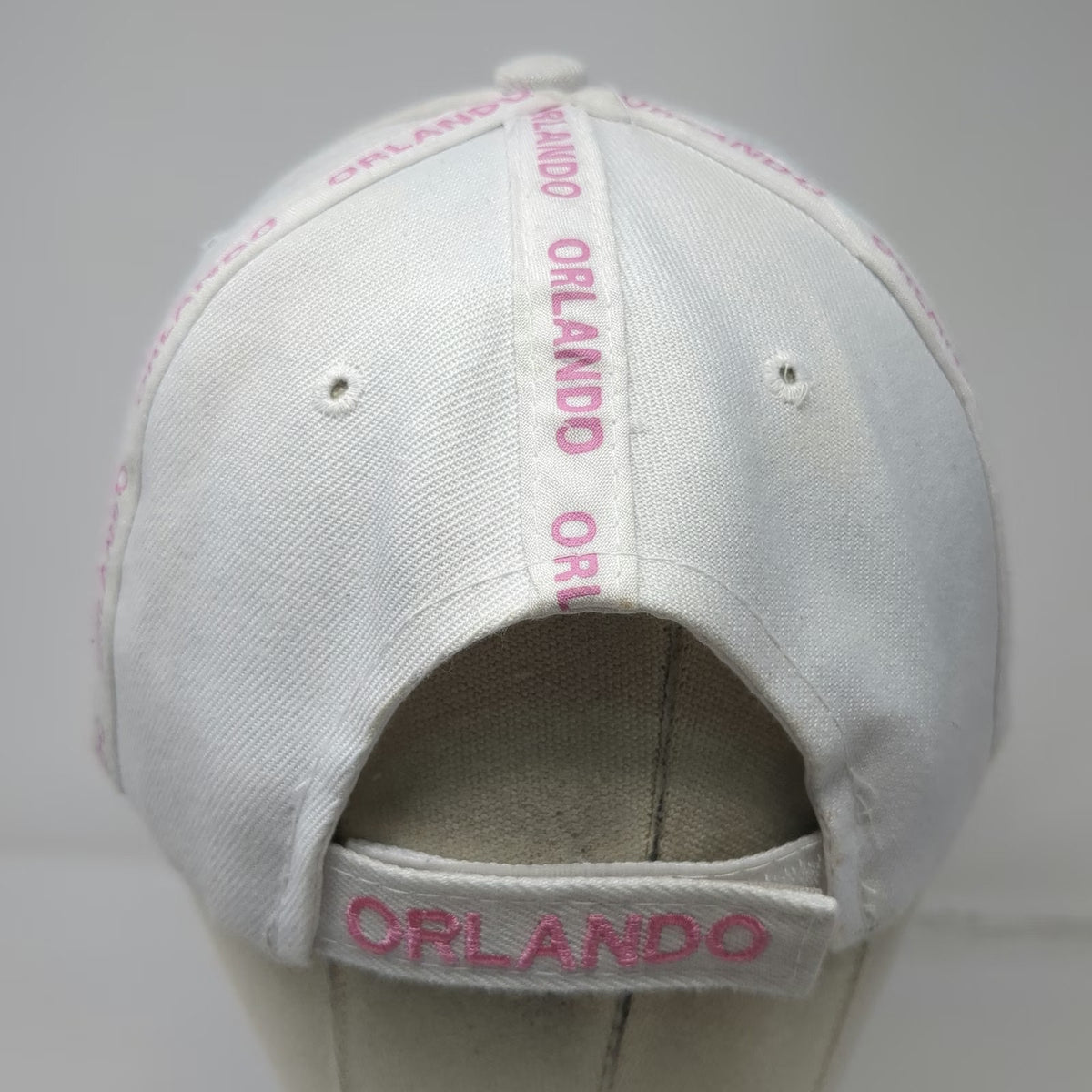 Classic Orlando FL Baseball Cap White One Size Pink Embroidery Strapback Hat