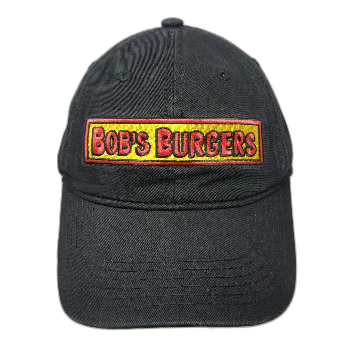 Bob's Burgers Baseball Cap Black One Size Ketchup Mustard Squeeze Bottle Hat