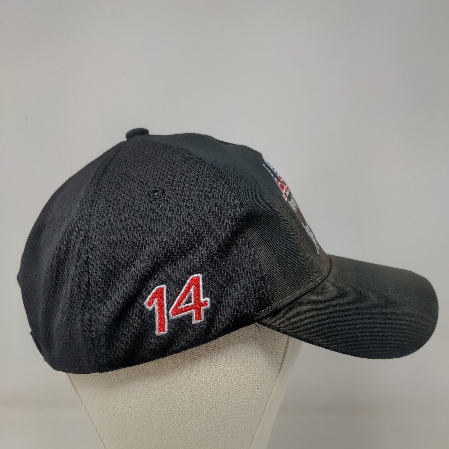 ABC Supply Men's Strapback Hat Black Embroidered Logo AJ Foyt Racing #14