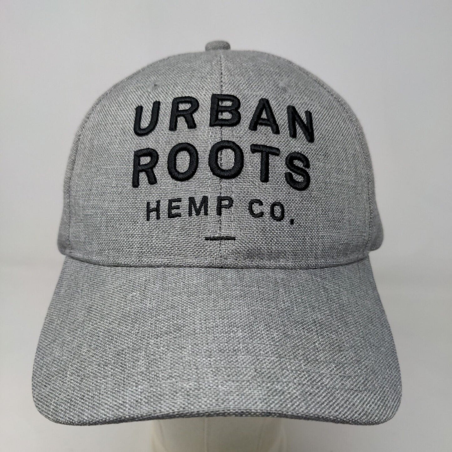 Urban Roots Hemp Co Men's Snapback Hat Gray Embroidered Logo