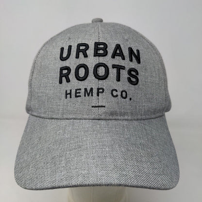 Urban Roots Hemp Co Men's Snapback Hat Gray Embroidered Logo