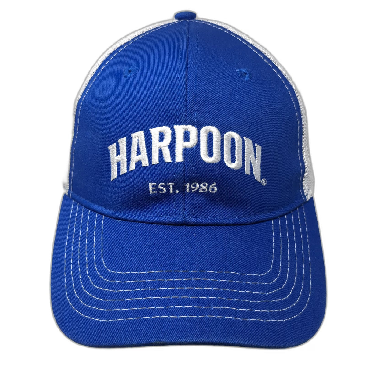 Harpoon Trucker Hat Blue White One Size Mesh Snapback Love Beer Love Life