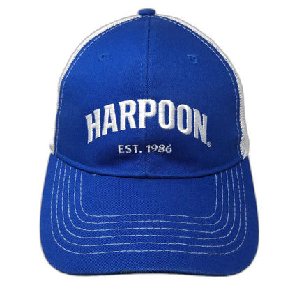 Harpoon Trucker Hat Blue White One Size Mesh Snapback Love Beer Love Life