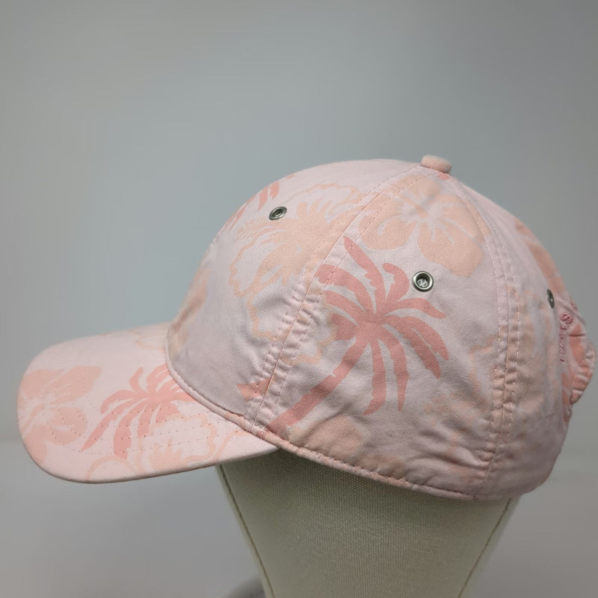Hyp Baseball Cap Pink One Size Turks & Caicos Tropical Hibiscus Palm Tree Hat