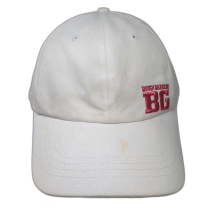 Busch Gardens Baseball Cap White One Size Pink BG Side Embroidery Strapback Hat